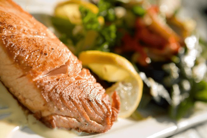Pește pe dietă proteică