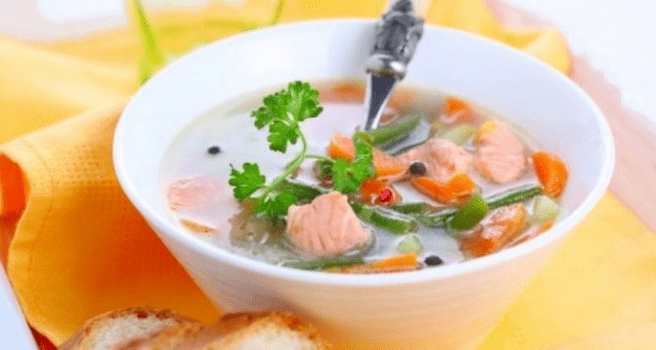 Supă de pește pe dietă proteică