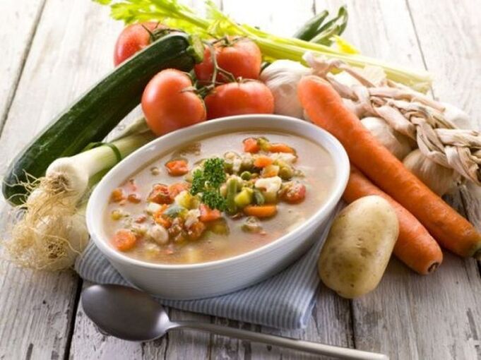 Supă de legume pentru gastrită